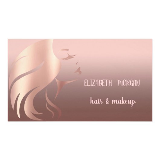 Impression Photo Silhouette de visage de fille moderne, Maquillage (Devant)