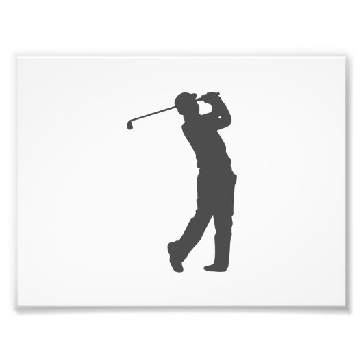 Impression Photo Silhouette du joueur de golf (Devant)