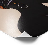 Impression Photo Silhouette noire Africaine Américaine (Coin)