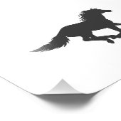 Impression Photo Silhouette of black running horse (Coin)