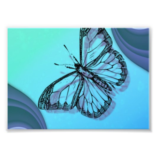 Impression Photo Silhouette papillon (Devant)