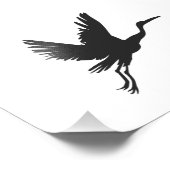 Impression Photo Silhouette volante de héron - Choisir la couleur a (Coin)