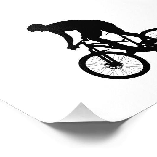 Impression Photo Silhouette VTT - Choisir la couleur arrière - plan (Coin)