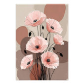 Impression Photo Silhouettes de Pavot Rose (Devant)
