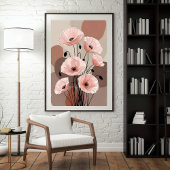 Impression Photo Silhouettes de Pavot Rose