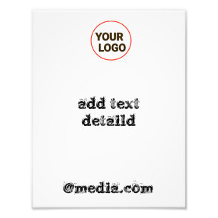 Impression Photo simple minima élégant ajouter votre logo texte Pos