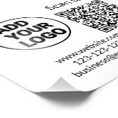 Impression Photo Simple minimum q r code ajouter logo code d'analys (Coin)