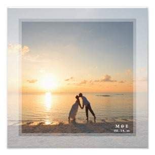 Impression Photo Simple Moderne Minimaliste Anniversaire Mariage