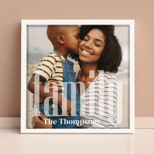 Impression Photo Simple Typographie Familiale Minimale Superpositio