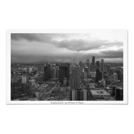 Impression Photo "Simply Seattle" Noir et blanc (Devant)