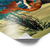 Impression Photo Sirène avec dauphin (Coin)