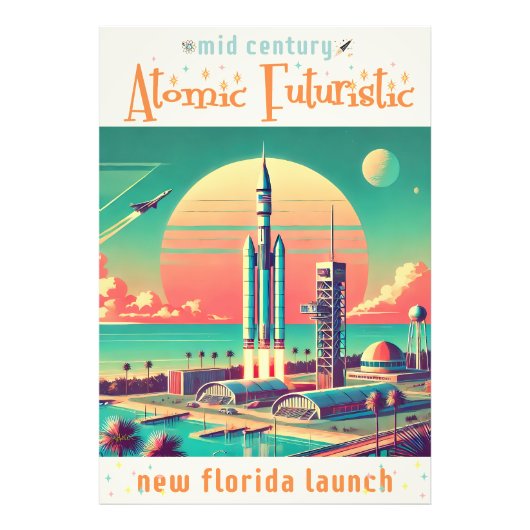 Impression Photo Site de lancement New Florida Futuriste Atomique (Devant)