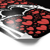 Impression Photo Skeleton Coeur main Valentines Jour Amour drôle (Coin)