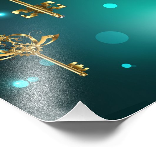 Impression Photo Skeleton Keys on Green Background (Coin)