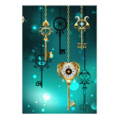 Impression Photo Skeleton Keys on Green Background (Devant)