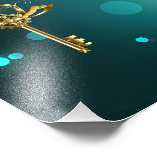 Impression Photo Skeleton Keys on Green Background (Coin)