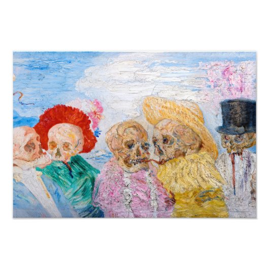 Impression Photo Skeletons déguisés par James Ensor (Devant)