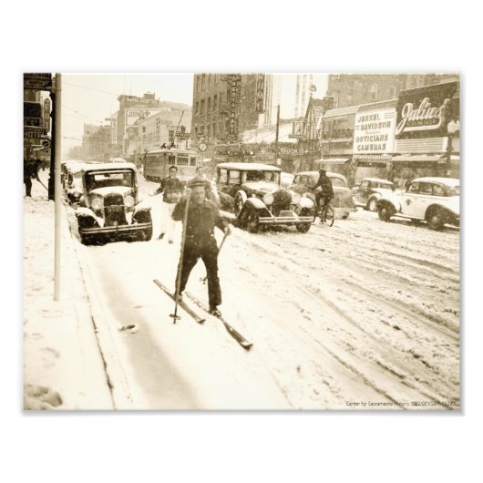 Impression Photo Skier sur K Street Print (Devant)