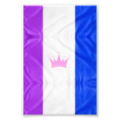 Impression Photo SlipperyJoe drag drapeau de fierté violet blanc bl (Devant)