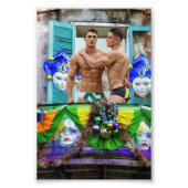 Impression Photo SlipperyJoe's Mardi Gras Hommes violet or vert bal (Devant)