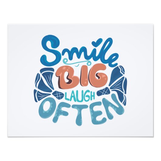 Impression Photo Smile Big Laugh Souvent : Message réconfortant (Devant)