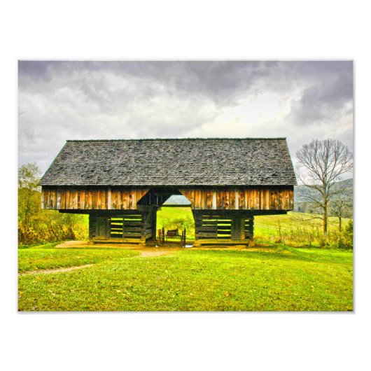 Impression Photo Smoies Cades Cove Cantilever Barn Tipton Place (Devant)
