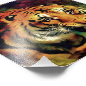 Impression Photo Snarling Tiger Portrait Artistique (Coin)