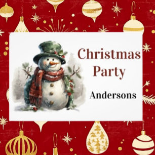 Impression Photo Snowman voeux de Noël