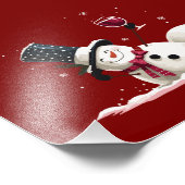 Impression Photo Snowman With Wine Christmas Gift Xmas Holiday (Coin)