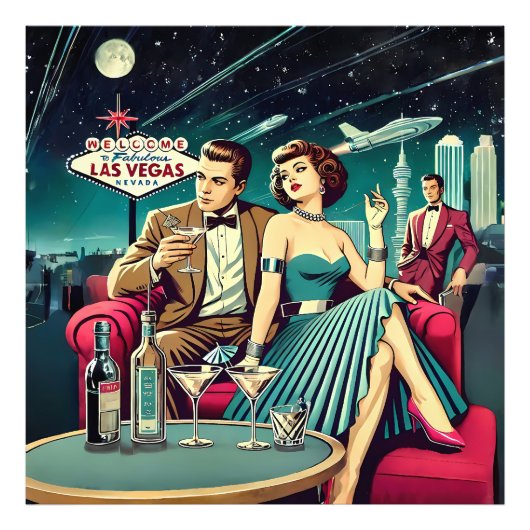 Impression Photo Soirée Martini Vegas de l'ère spatiale (Devant)