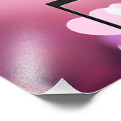 Impression Photo Solde de gymnastique Coeurs rose poutre (Coin)