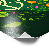 Impression Photo Solde Vert Coeur Inspiré Floral Plutôt (Coin)