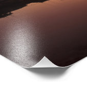 Impression Photo Soleil couché derrière le pont Newport, Oregon (Coin)