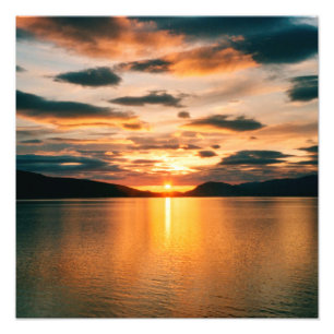 Impression Photo Soleil de minuit, nord de la Norvège