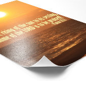 Impression Photo Soleil sur l'océan avec Psaume 113:3 (Coin)