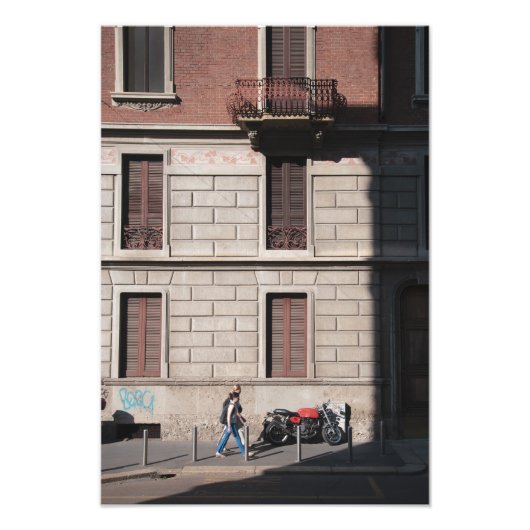 Impression Photo Soleil Sur Une Moto (Devant)