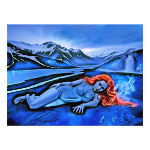 Impression Photo "Sólvátra" - Flamme sous la glace