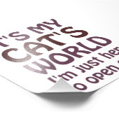 Impression Photo Son Monde My Cats - J'Ouvre Juste Des Canettes (Coin)