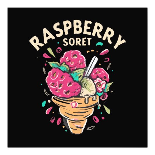 Impression Photo Sorbet de framboise (Devant)
