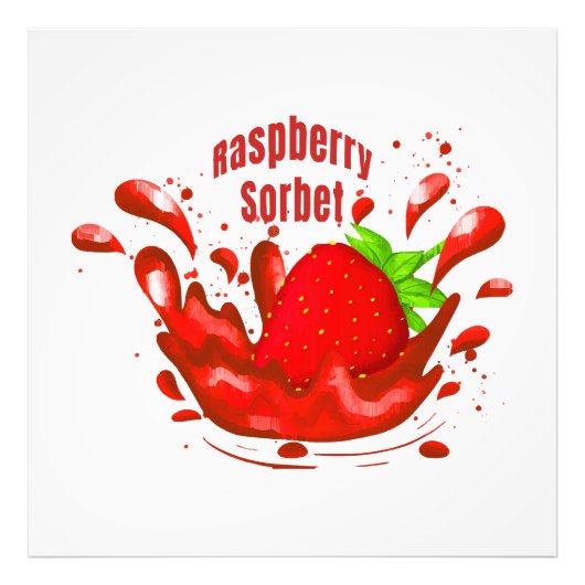 Impression Photo Sorbet de framboise (Devant)