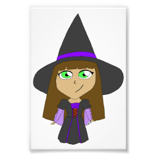 Impression Photo sorcière chibi