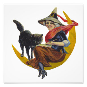 Impression Photo Sorcière vintage de Halloween