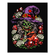 Sorcière zombie de janvier avec des gemmes et des