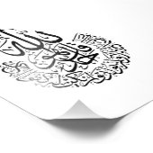 Impression Photo Sourate Al Ikhlas calligraphie arabe versets du Co (Coin)