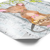 Impression Photo Souris - Amis des bois - Illustration de l'aquarel (Coin)