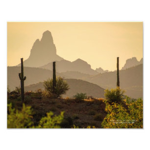 Impression Photo Southwest Desert Mountains Weaver's Needle Arizona