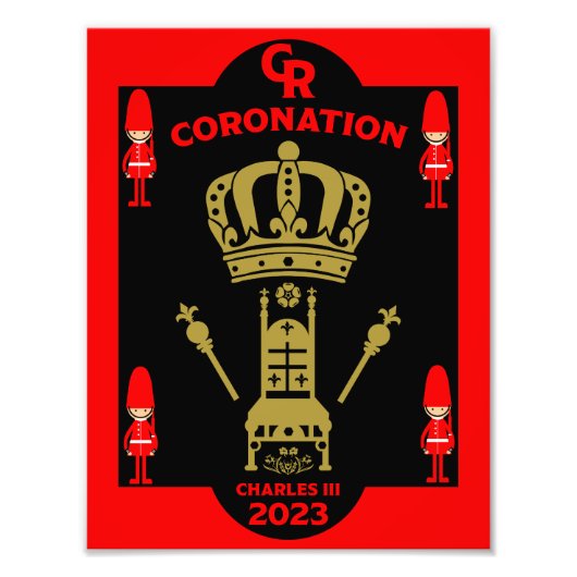 Impression Photo Souvenir commémoratif du couronnement du roi Charl (Devant)