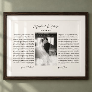 Impression Photo Souvenir de voeux de mariage personnalisés