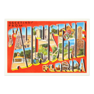 Impression Photo Souvenir Vintage voyage St Augustine Florida FL