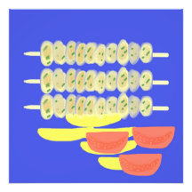 souvlaki art de peinture de nourriture grecque